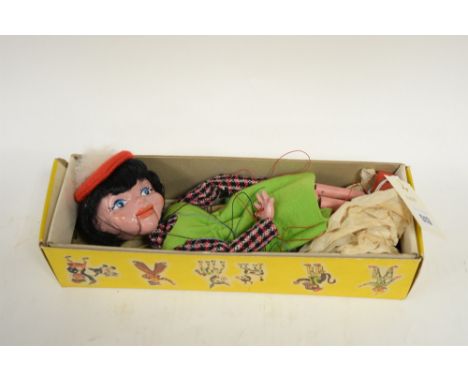 Pelham standard puppet - girl in a red beret; boxed