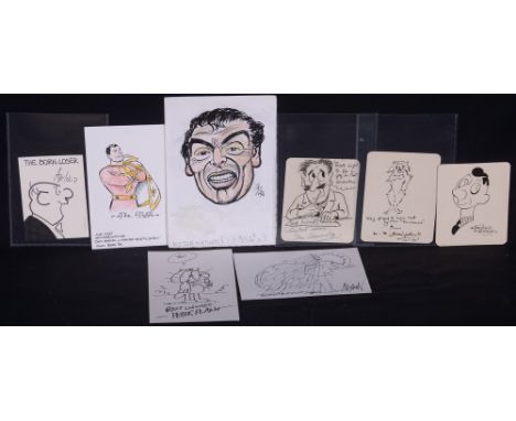 Mike Higgs - "Captain Marvel"; "Gallon" - portrait of Victor Mature; Art Sanson - "The Born Loser"; L*** R*** Brightwell - "T