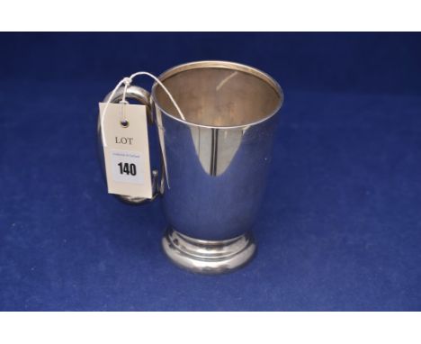 A George VI silver tankard, by Walker &amp; Hall, Sheffield 1945, engraved initials 'D.M.S.B.', 10.5oz.