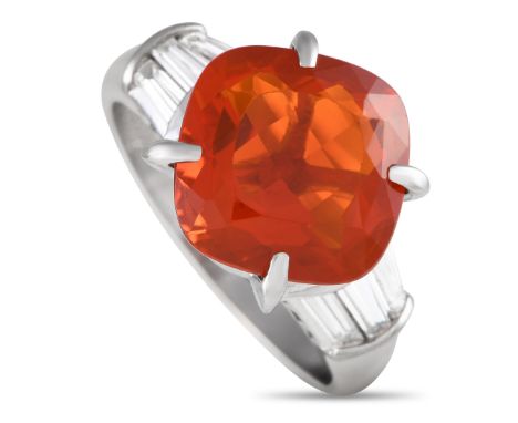 Platinum 0.54ct Diamond and Opal Ring.&nbsp; &nbsp; &nbsp; &nbsp; &nbsp; &nbsp; &nbsp; &nbsp; &nbsp; &nbsp; &nbsp; &nbsp; Wei