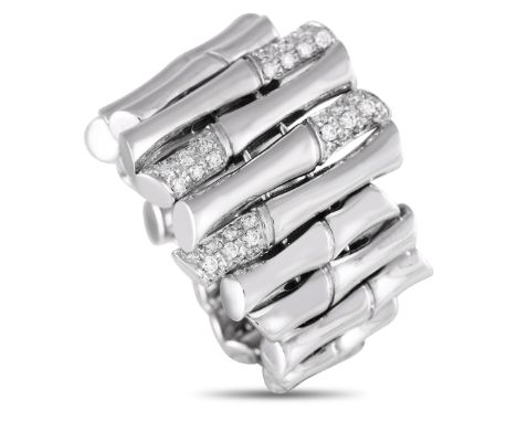 Bamboo 18K White Gold 0.40ct Diamond Ring.&nbsp; &nbsp; &nbsp; &nbsp; &nbsp; Weight:26.0 grams Ring Top Height:3 Metal:18K Wh