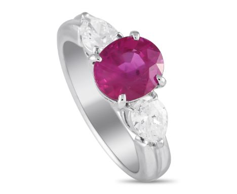 Platinum 0.75ct Diamond and Ruby Ring.&nbsp; &nbsp; &nbsp; &nbsp; &nbsp; &nbsp; &nbsp; &nbsp; &nbsp; &nbsp; &nbsp; Weight:8.4