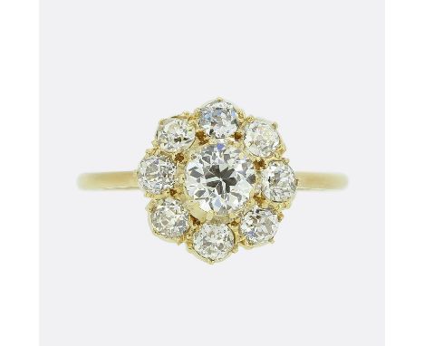 Antique Old Cut Diamond Cluster Ring.&nbsp; &nbsp; &nbsp; &nbsp; &nbsp; &nbsp; &nbsp; &nbsp; &nbsp; &nbsp; &nbsp; &nbsp; Weig