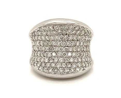 18K White Gold 2.29 Ct. Diamond Ring. &nbsp; &nbsp; &nbsp; Weighing 11.5 grams Set with 135 Diamonds weighing 2.29 Ct. G-H Co