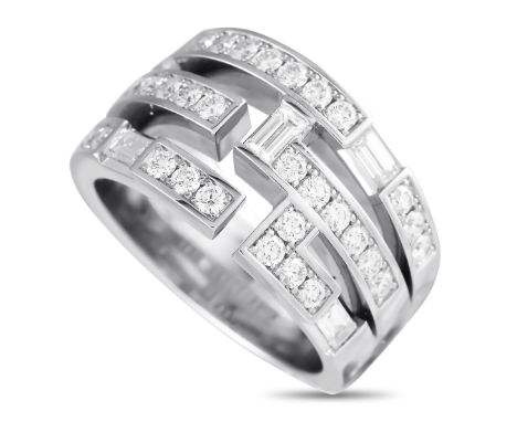 Platinum 1.0ct Diamond Band Ring. &nbsp; &nbsp; Weight:18.6 grams Ring Top Height:3 Metal:Platinum Stones:Diamond Diamond Car