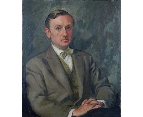 English School, 20th Century, Portrait of a gentleman, thought to be the curator of Sheffield Art Gallery, inscribed on stret
