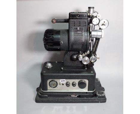 An early 20th century Cinetechnic D16 16mm sound film projector. 