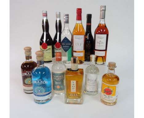 Box 7 - Mixed Spirits Vinjak 5 yr Brandy Domaine Tariquet Bas-Armagnac VSOP Corazon blanco Tequila Opland Aquavit Norden Aqua