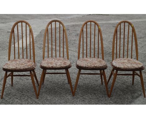 A set of four 1950s Ercol "Quaker" (model 365) high back dining chairs 