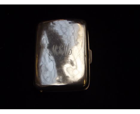 A silver cigarette case London 1893