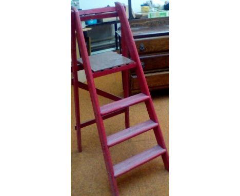 Vintage set of wooden step ladders 