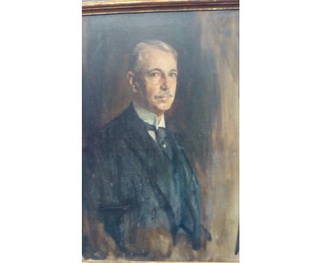 Framed oil on canvas portrait, Major General Sir David Watson of the Canadian Army, canvas size 87cm x 69cm