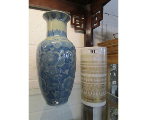 2 ceramic vases, German & Oriental