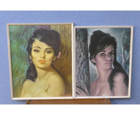 A 1960's J. Lynch print and a Vandersycle print
