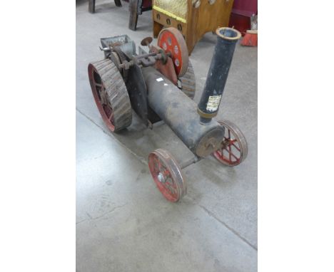 A live steam engine tractor engine, 100cms l