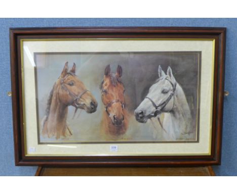 A We Three Kings print, framed
