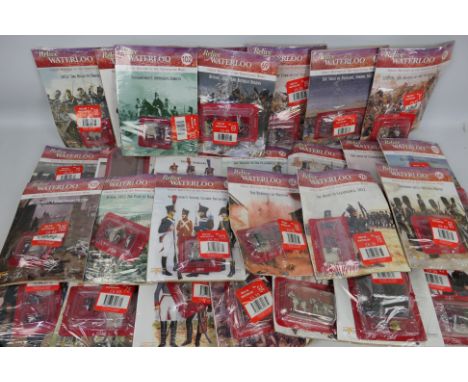 DelPrado - Relive Waterloo. A selection of Thirty, diecast model military figures, predominantly 'Relive Waterloo' series, al