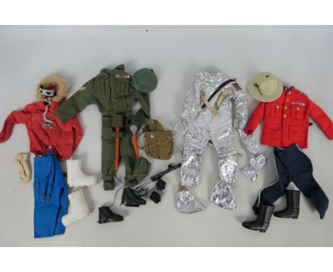 Palitoy - Action Man - Four partial and unboxed vintage Action Man outfits / accessories. Lot includes Action Man Astronaut; 
