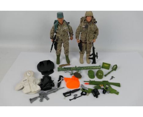 Hasbro - Gi Joe - Two unboxed Hasbro 1992 GI Joe 'Duke' figures with a small group of predominately GI Joe uniform parts and 