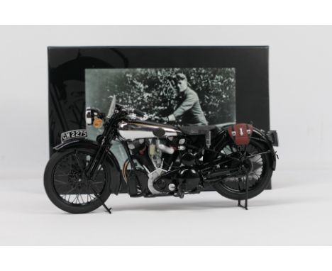 Minichamps - A boxed T.E. Lawrence 1932 Brough Superior SS100 motorcycle in 1:12 scale. 135500. The model appears Mint in a G