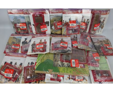 DelPrado - Relive Waterloo. A selection of Thirty, diecast model military figures, predominantly 'Relive Waterloo' series, al