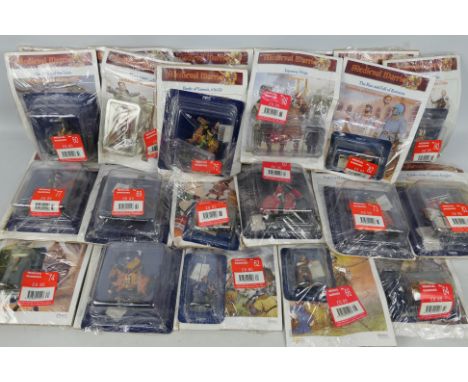 Del Prado - Medieval Warriors. A selection of Twenty Four diecast model warrior figures, appearing mint in sealed blister pac
