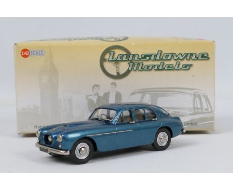 Lansdowne - Brooklin - A boxed hand built white metal model 1955 Bristol 405 in metallic blue in 1:43 scale # LDM.110. The ca