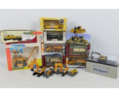 EFE - Joal - Atlas - 10 x boxed and 4 x unboxed truck and construction vehicle models including Eddie Stobart Volvo Excavator