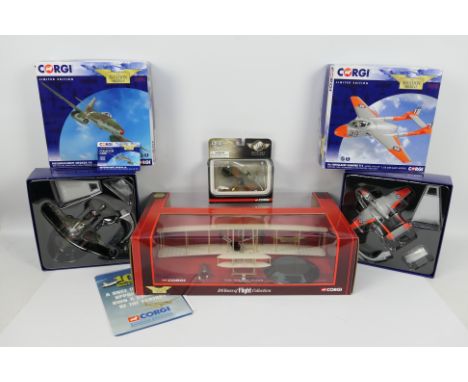 Corgi - 4 x boxed aircraft models, limited edition Messerschmitt ME262A-1A number 630 of only 1000 produced # AA35710, a limi