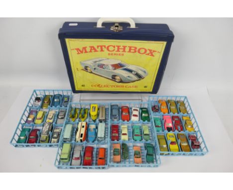 Matchbox - Corgi - Marx - Mini Dinky - A Carry Case complete with 4 trays and 48 x models including Pontiac Convertible # 39,