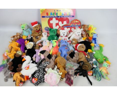 TY Beanie Babies, Teenie Beanie Babies, Jingle Beanies and Calendars - A selection of approx 24 Beanie Babies, to include: Ri