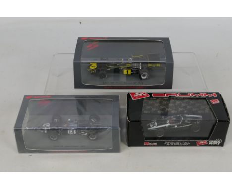 Spark - Brumm - 3 x British racing car models in 1:43 scale, a 1959 Cooper T51 Monaco GP car # R278, a 1962 Lotus 24 Kanonlop
