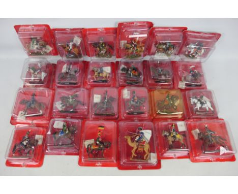 DelPrado - A selection of Twenty Four diecast model military figures, predominantly 'Napoleon at War' series, all mint in sea