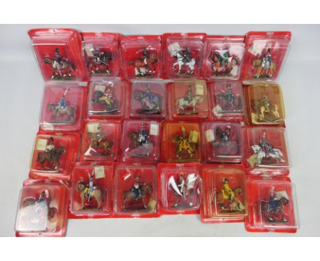 DelPrado - A selection of Twenty Four diecast model military figures, predominantly 'Napoleon at War' series, all mint in sea