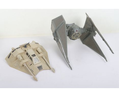 Two Vintage Star Wars Vehicles Kenner. Including Tie Interceptor complete untested and Snowspeeder near complete missing stri