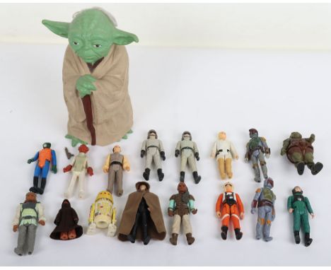 Collection of Loose Vintage Star Wars action figures Kenner. Including Yoda Puppet, Last 17 A-Wing Pilot, Boba Fett and more.