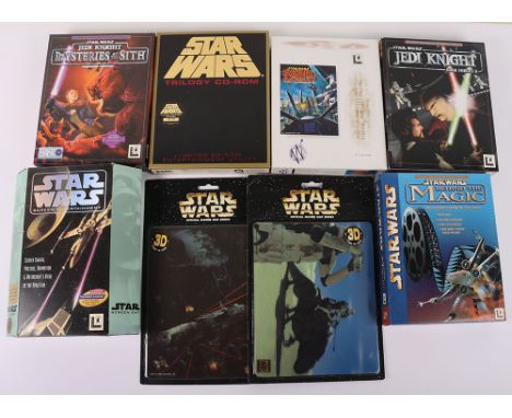 Quantity of 90s Boxed Star Wars PC Video Games. Including Shadows of the Empire, Rogue Squadron 3D, Rebel Assault, Rebel Assa