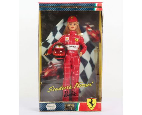Barbie Scuderia Ferrari 2000 Doll Mattel NRFB. Limited Edition. Product code 25636. Damage to window and yellowing. Doll in v