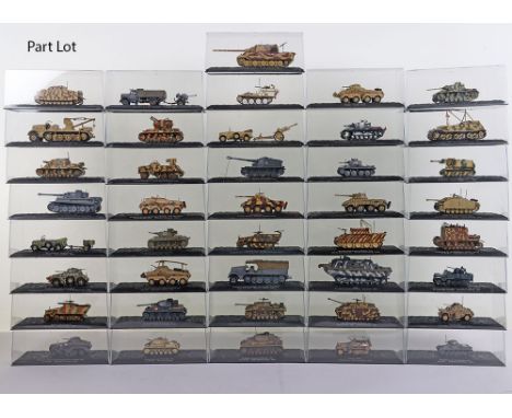 One Hundred and Twenty Deagostini The Combat Tanks Collection Issues 1-120 with Magazines. 1:72 scale Tanks mounted in Clear 