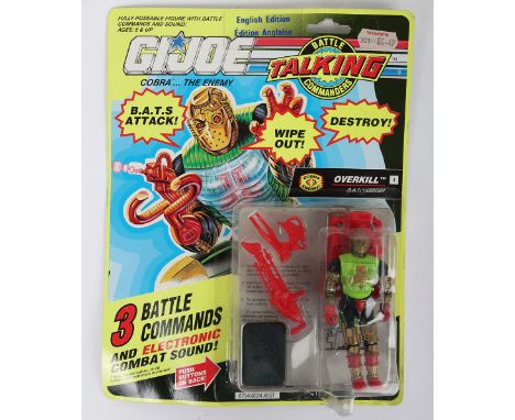 Vintage G.I. Joe Gi Joe Talking Battle Commanders Overkill Action Figure carded Hasbro. Asst 6754/6224. Good condition with s