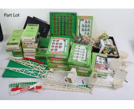 Large Quantity of Vintage Subbuteo Teams and accessories. Including West Germany team, Corner Kicks, Score board, Nets Goals,