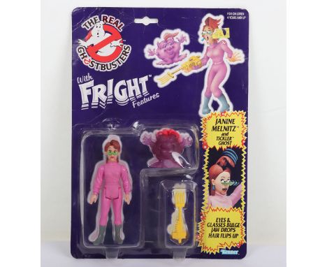 Vintage The Real Ghostbusters Fright Features Janine Melnitz Ghost Kenner. Product no. 1036715. Some edge wear to card, creas