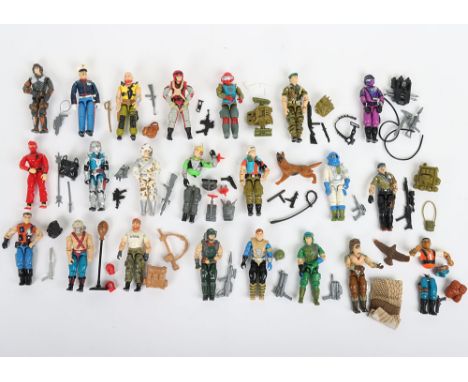 Twenty Two Vintage G.I. Joe Gi Joe Action Force 1987 Action Figures Hasbro. Including Avalanche complete, Dodger complete, Ma