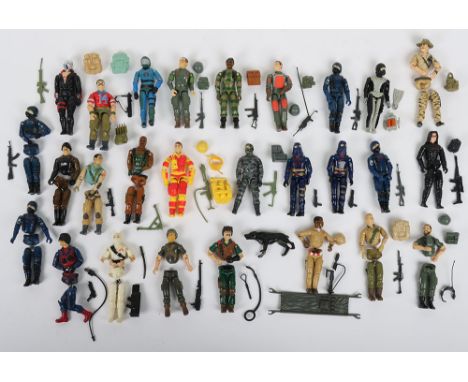 Twenty Seven Vintage G.I. Joe Gi Joe Action Force 1982-1984 Action Figures Hasbro. Including Stalker complete, Cobra Officer 