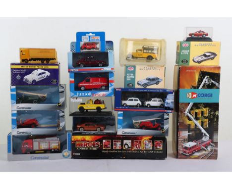 Quantity of Diecast cars and vehicles. Including Vanguards Corgi Police new in box, James Bond Lotus Esprit Turbo For Your Ey