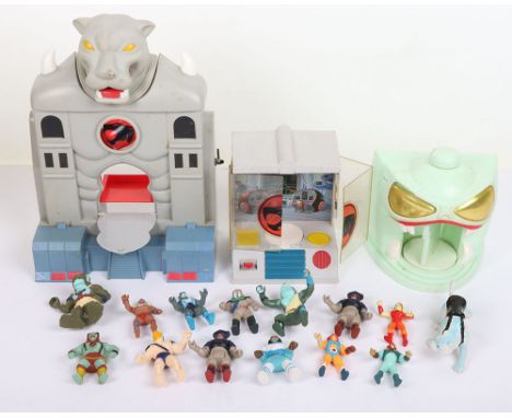 Scarce Vintage Thundercats Mini Action Figures and Play sets. Including Fourteen action figures, Snowman and Snowmeow, Cat’s 