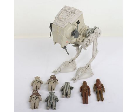 Vintage Star Wars Scout Walker vehicle and action figures Kenner. Scout Walker is missing top gun and in working condition. P