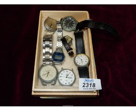 A small quantity of wristwatches including Citron, Timex, Eaglemoss Collections '1950's British RAF' etc., most a/f.