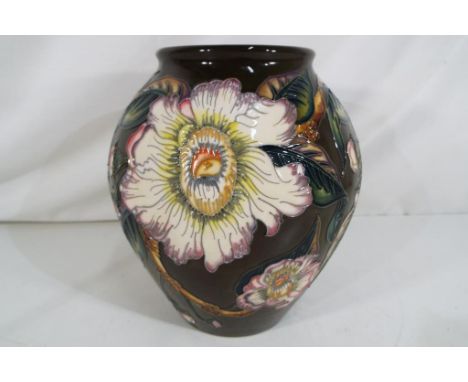 Moorcroft - a large ceramic Moorcroft Gustavia Augusta vase (Moorcroft design studio), approx 22cm (h), Est £120 - £150