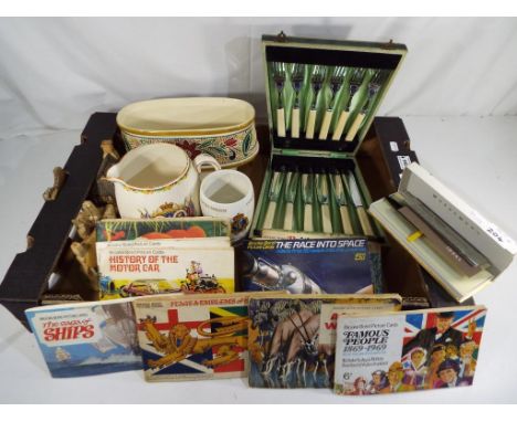A good mixed lot to include a Sylvac vase impressed mark to the base item number 4603, Royal Commemorative ceramics, a retro 